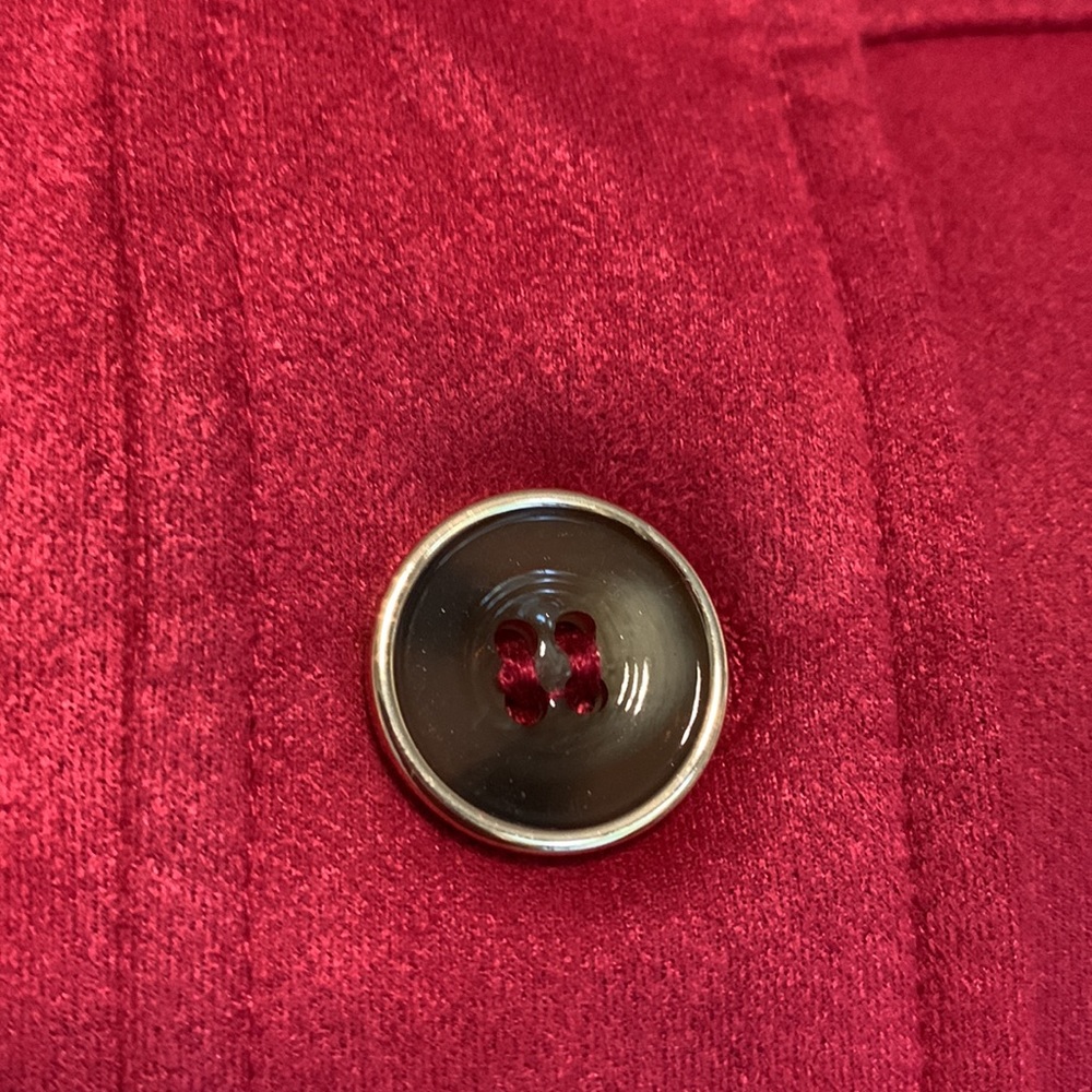 Chico’s Raspberry Scuba Suede Collared Jacket Size 8/10 - Picture 4 of 10